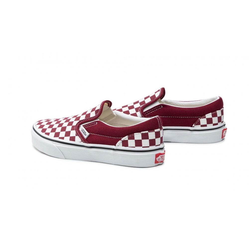 NEW Vans Classic Slip-On Checkerboard Pomegranate White 5.5Y/7 Womens 7 - Picture 5 of 9